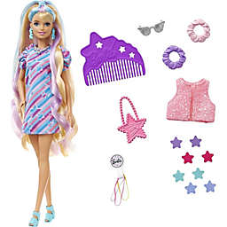 Barbie Totally Hair Star-Themed Doll, 8.5 inch Fantasy Hair & Color Change Play Accessories