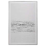 Contemporary Home Living Gray and White Modern Rectangular Hand Painted Wall Art 48" x 32.25"