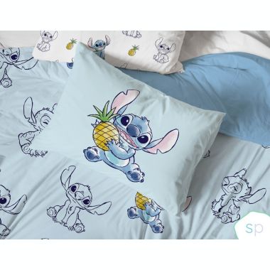 Saturday Park Disney Lilo & Stitch Watercolor Vibes 100% Organic Cotton Bed Set. View a larger version of this product image.