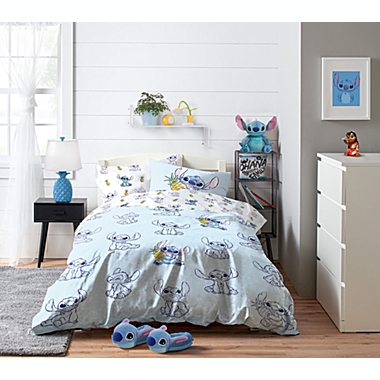Saturday Park Disney Lilo & Stitch Watercolor Vibes 100% Organic Cotton Bed Set. View a larger version of this product image.