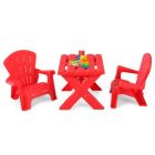 Alternate image 0 for Hivago 3-Piece Plastic Children Table Chair Set