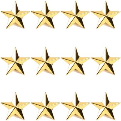 Bright Creations Gold Point Star Lapel Pins, Enamel Pin Set (1 in, 12 Pack)