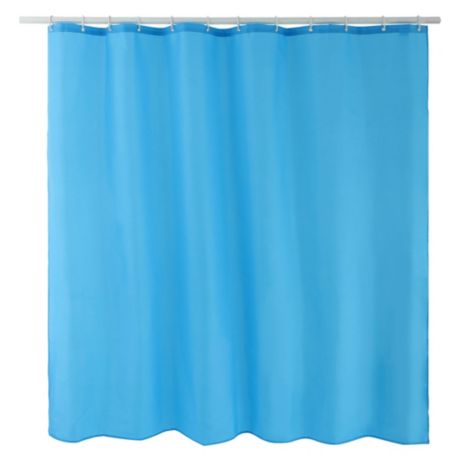 Extra Long 72 x 78 in Solid Fabric Shower Curtain Liner with Hooks for Bathroom 