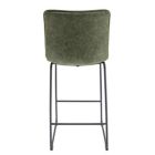 Alternate image 3 for LeisureMod Brooklyn 29.9 Modern Leather Bar Stool With Black Iron Base & Footrest Set of 2