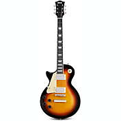 LyxPro 39&quot; SB Series Electric Guitar, Les Paul-Style Kit for Beginner, Intermediate & Pro Players Solid Body Guitar, Bonus 2-Pack of Picks, Mahogany Wood, Volume/Tone Controls, 3-Way Pickup