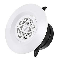 Unique Bargains Round Air Vent 3 Inch Adjustable Pattern Screen Grille Cover Louver for Bathroom Home Office