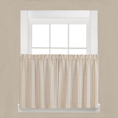 Saturday Knight Ltd Hopscotch Collection High Quality Stylish Versatile And Modern Window Tiers - 2 Piece - 57x36", Nautral
