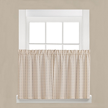 Saturday Knight Ltd Hopscotch Collection High Quality Stylish Versatile And Modern Window Tiers - 2 Piece - 57x36", Nautral. View a larger version of this product image.