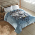 Alternate image 0 for High Pile Oversized 90x90 Luxury Coverlet Blanket, One Size, Spirit Wolf