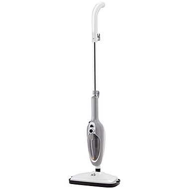 HOMCOM Steam Mop Cleaner for Laminate, Hardwood, Tiles and Carpet, 10 -In-1 Multi-Purpose Floor Steamer for Kitchen, White / Grey. View a larger version of this product image.