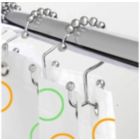 Alternate image 1 for 2LB Depot Double Shower Curtain Hooks Rings (Brushed Nickel, Satin Decorative Finish) Premium Rust Resistant Stainless Steel Metal Hook, Roller Balls Glide on Shower Rods, Set of 12