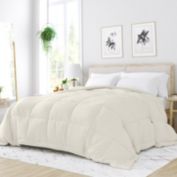 Lightweight Down-Alternative Comforter Ultra Soft Microfiber Essential Bedding by Heart & Home, Full/Queen - Ivory