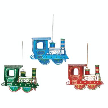 Gallerie II Train Ornaments, Set of 3. View a larger version of this product image.