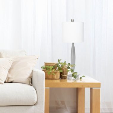 Elegant Designs Needle Stick Table Lamp, Gray. View a larger version of this product image.