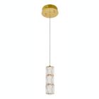 Alternate image 2 for Elegant Lighting Polaris LED light gold Pendant Clear Royal Cut Crystal