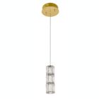 Alternate image 3 for Elegant Lighting Polaris LED light gold Pendant Clear Royal Cut Crystal