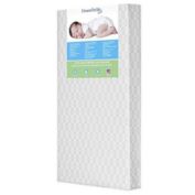 Evolur Dream On Me Carousel 6 Inch Full Size Firm Foam Crib And Toddler Bed Mattress - Green  with Taffeta embossing