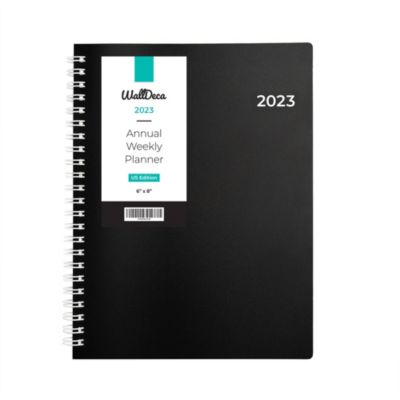 WallDeca 2023 Annual Weekly Planner, 8 x 6" Paper Size, Weekly & Monthly Planner, Jan 2023 - Dec 2023   Flexible Cover, Notes Pages, Twin-Wire Binding (USA 8 x 6"))