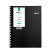WallDeca 2023 Annual Weekly Planner, 8 x 6" Paper Size, Weekly & Monthly Planner, Jan 2023 - Dec 2023   Flexible Cover, Notes Pages, Twin-Wire Binding (USA 8 x 6"))