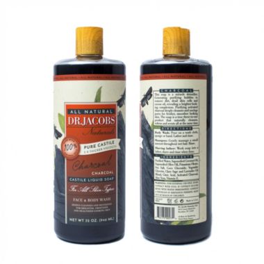 Dr Jacobs Naturals 32 Oz. 2 Pack Pure Castile Liquid Soap - CHARCOAL. View a larger version of this product image.