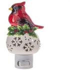 Alternate image 1 for Ganz Red Cardinal Bird Ceramic Plug In Night Light 5.5 Inch Red