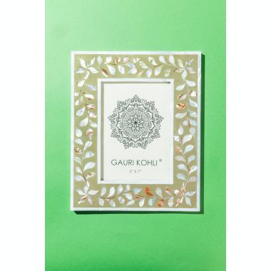 GAURI KOHLI Jodhpur Mother of Pearl Picture Frame - Beige, 5"x7". View a larger version of this product image.