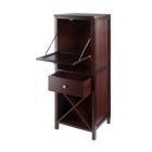 Alternate image 1 for Winsome Wood Home Brooke Jelly Cupboard, 4-Section Cabinet, Walnut