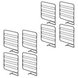 mDesign Versatile Metal Wire Closet Shelf Divider and Separator, 4 Pack