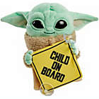 Alternate image 0 for Mattel  Star Wars Grogu Plush “Child on Board&quot; Sign +Toy, 8-in Character from The Mandalorian, Soft, Collectible Cuddle Toy & Automobile Signage