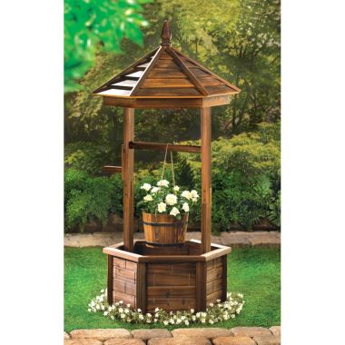 Accent Plus Rustic Wishing Well Planter. View a larger version of this product image.