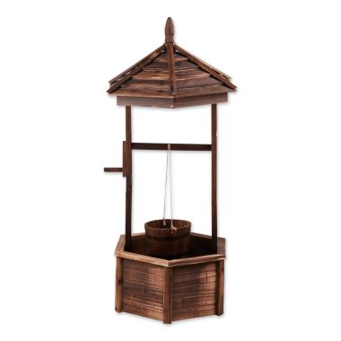 Accent Plus Rustic Wishing Well Planter. View a larger version of this product image.
