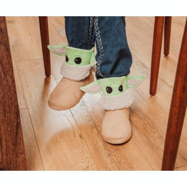 Star Wars  The Mandalorian Grogu Women's Boot Slippers. View a larger version of this product image.