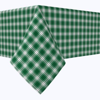 Fabric Textile Products, Inc. Rectangular Tablecloth, 100% Cotton, 60x104", Christmas Green Plaid