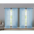 Alternate image 0 for Kate Aurora 4 Piece Basic Home Rod Pocket Sheer Voile Window Curtain Panels - 52 in. W x 84 in. L, Baby Blue