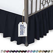 SHOPBEDDING Ruffled Bed Skirt with Split Corners -Day Bed, Navy, 18&#39;&#39; Drop Cotton Blend Bedskirt (Available in and 14 Colors) - Blissford