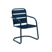 Crosley Furniture Brighton 2Pc Outdoor Chair Set Navy