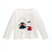 First Impressions Baby Girl&#39;s Sisters Print Cotton T-Shirt White Size 24MOS