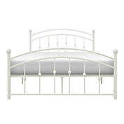 Lazzara Home Erwan White Metal Frame Full Platform Bed