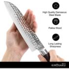 Alternate image 2 for Kirosaku Damascus Kitchen Knife 8 Inches - Extremely Sharp Kitchen Chef'S Knife Made