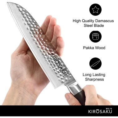 Kirosaku Damascus Kitchen Knife 8 Inches - Extremely Sharp Kitchen Chef'S Knife Made. View a larger version of this product image.