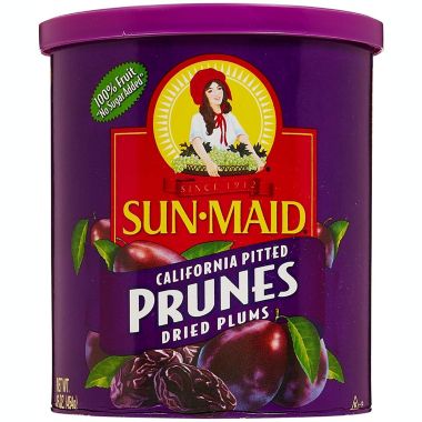 Sun-Maid California Pitted Plums Canister, 16 OZ. View a larger version of this product image.