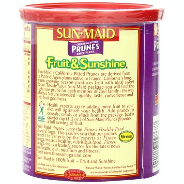 Sun-Maid California Pitted Plums Canister, 16 OZ. View a larger version of this product image.