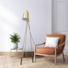 Alternate image 2 for Elegant Designs Home Decorative Three Legged Antique Brass Floor Lamp with Shifting Shade