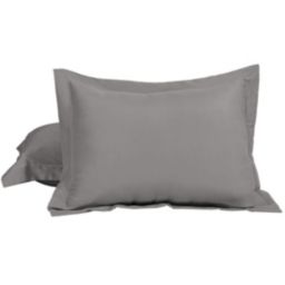 PiccoCasa 2 Pack Soft Brushed Microfiber Pillowcases, Weave for 90 GSM Polyester, Wrinkle Free and Fade Resistance, Queen(20x30) Grey