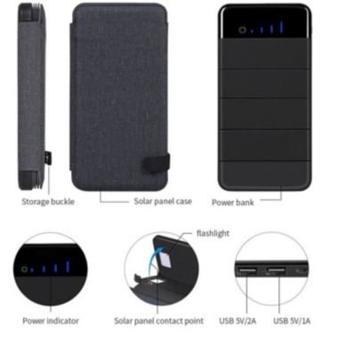 Sirius Survival 4 Panel 10,000 MAH Portable Solar Power Bank. View a larger version of this product image.