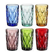 Double Old Fashioned Glasses Beverage Glass Cup,Colored Glass Drinkware 12 Ounce Water