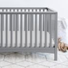 Alternate image 1 for Bare Home Crib Microfiber Fitted Bottom Sheets (Crib - 2 Pack, Cloud Grey/White)