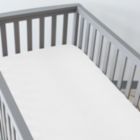 Alternate image 2 for Bare Home Crib Microfiber Fitted Bottom Sheets (Crib - 2 Pack, Cloud Grey/White)