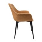 Alternate image 3 for LeisureMod Markley Modern Leather Dining Arm Chair With Metal Legs Set of 4