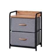 Monster Living Querencia Gray Finish 2-Drawer Chest of Drawers (18 in W. X 20 in H.)